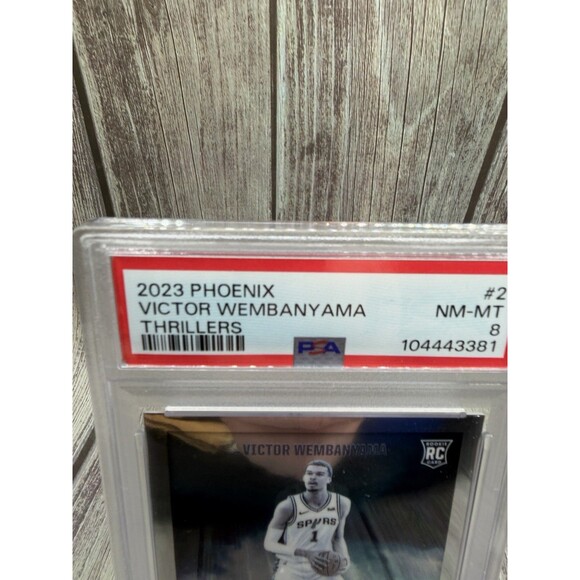 2023 PHOENIX VICTOR WEMBANYAMA THRILLERS #2 PSA  8 Nm/ Mt Spurs Rc - Picture 2 of 10